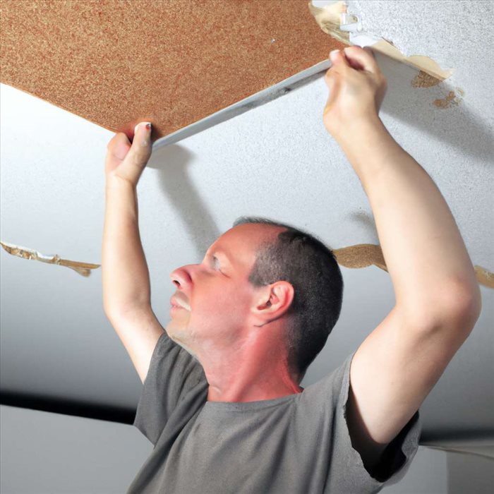 Pose de Placo au Plafond