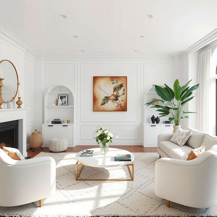 Comment sublimer un grand mur vide dans un salon moderne