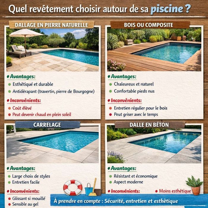 Quel revêtement choisir autour de sa piscine en 2025 ?