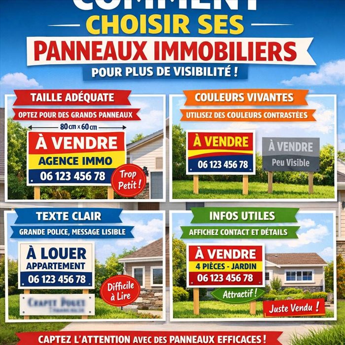 Comment choisir ses panneaux immobiliers pour plus de visibilité