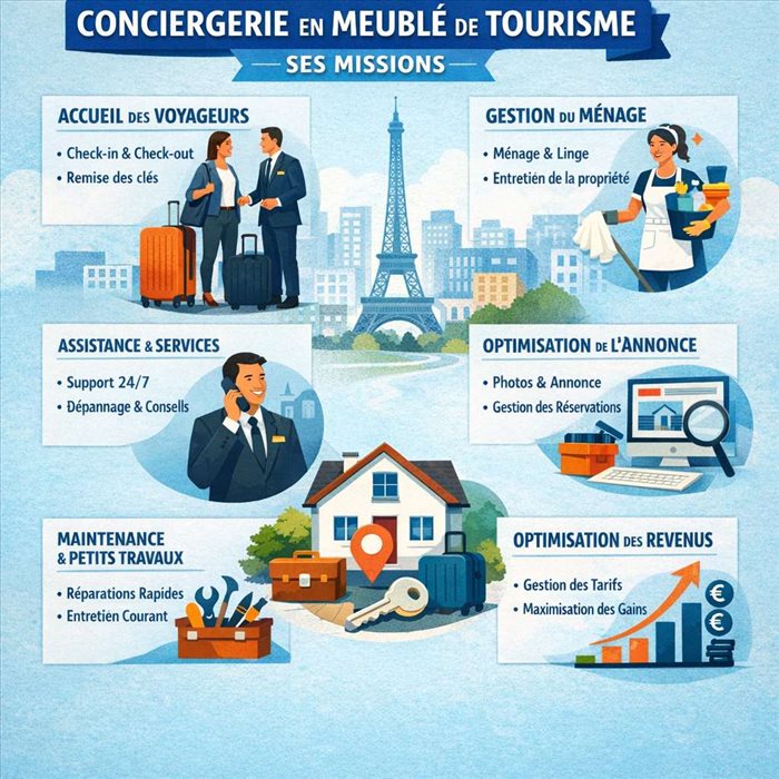 Conciergerie en meublé de tourisme : ses missions 