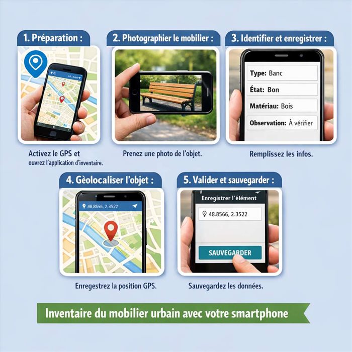 Gestion du mobilier urbain : comment réaliser un inventaire géolocalisé sur smartphone ?