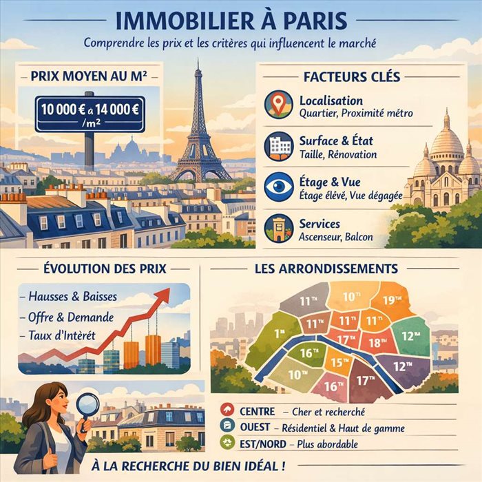 Prix immobilier à Paris : critères et évolution du marché