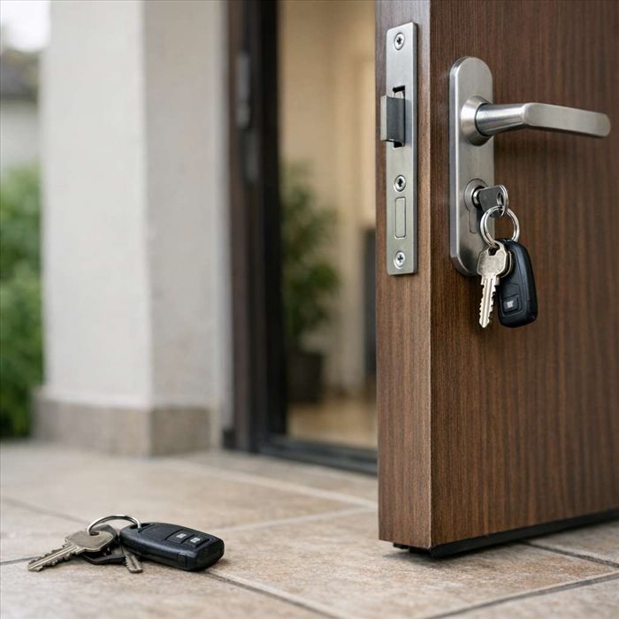 Porte claquée avec les clés à l’intérieur : que faire ?